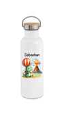 Personalisierte Kinder Trinkflasche mit Namen Drache – Edelstahl Thermosflasche auslaufsicher für Kindergarten & Schule - CreativMade