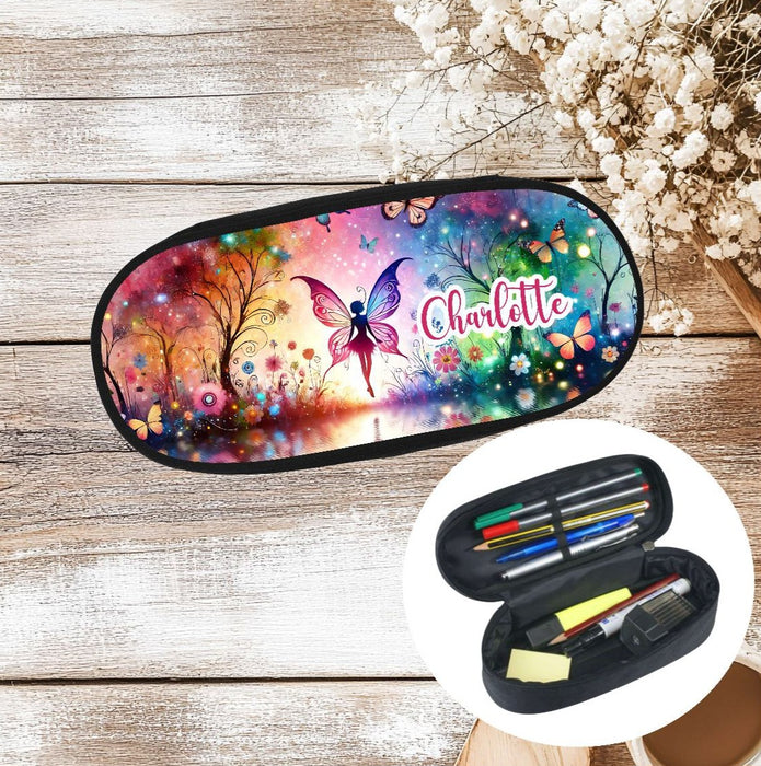 Personalisiertes Federmäppchen Schmetterling Stifte Etui mit Namen Stifte-Mäppchen Federmappe Federtasche Erwachsene & für Kinder - CreativMade