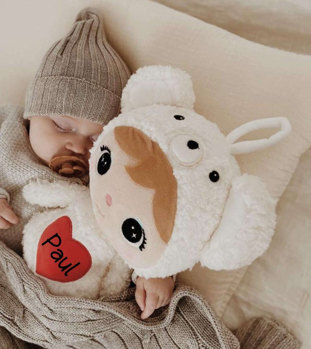Personalisierbarer Eisbär – 50 cm Kuscheltier Plüschtier mit Namen Geschenk für Babys & Kinde - CreativMade 