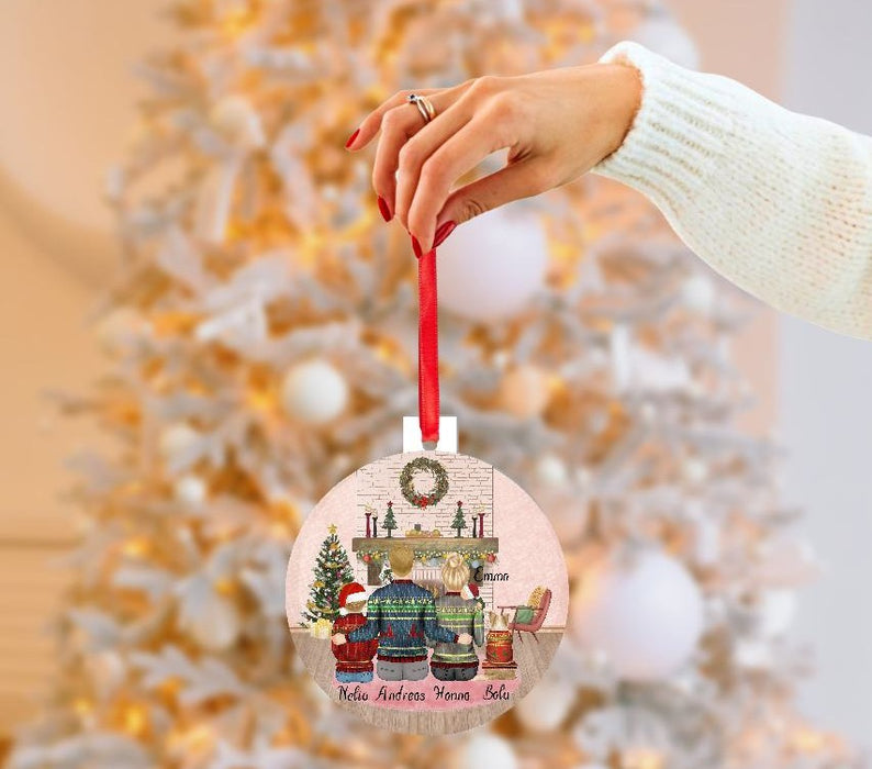 Personalisierter Christbaumschmuck mit Namen & Figuren – individueller Weihnachtsbaumanhänger für Familie, Paare & Freunde. Perfektes Weihnachtsgeschenk mit Hund - CreativMade