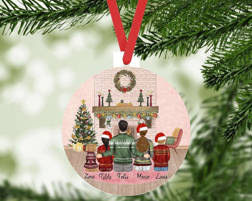 Personalisierter Christbaumschmuck mit Namen & Figuren – individueller Weihnachtsbaumanhänger für Familie, Paare & Freunde. Perfektes Weihnachtsgeschenk mit Hund - CreativMade