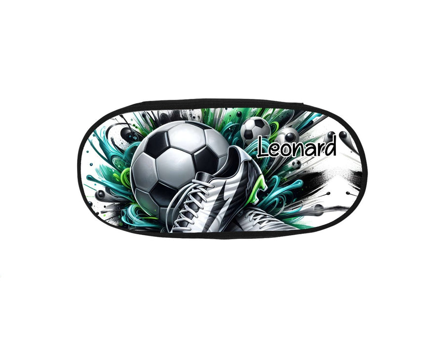Personalisiertes Federmäppchen mit Namen Fußball Stifte-Etui Federtasche Federmappe Erwachsene & Kinder - CreativMade