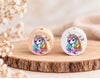 Milchzahndose Einhorn bunt Holz mit Motivscheibe | DIY & Kreativbedarf 6 x 4cm Zahndose | CreativMade .