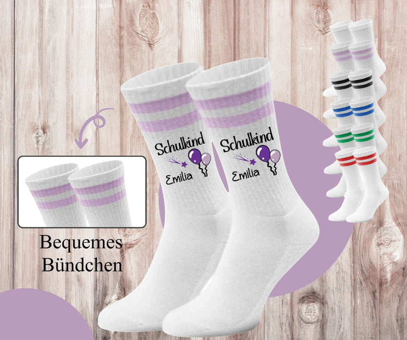 Kindersocken Einschulung – 100 % Baumwolle Größe 27–36 Unisex - CreativMade