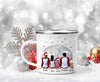 Tasse Personalisierte Weihnachtstasse Familie & Haustier – Keramik oder Emaille mit Namen Weihnachtsgeschenk - CreativMade 