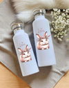 Personalisierte Kinder Trinkflasche mit Namen Hase – Edelstahl Thermosflasche auslaufsicher für Kindergarten & Schule - CreativMade