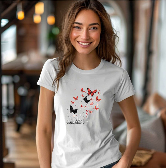 Bügelbild Schmetterling Erwachsene Aufbügelmotiv Textilaufbügler für Kleidung & Stoffe DIY Transferbild & Geschenkidee Damen - CreativMade