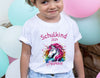 T-Shirt Schulkind Einhorn mit Name personalisiert Mädchen Einschulungsshirt Einschulung erste Klasse Geschenk - CreativMade 