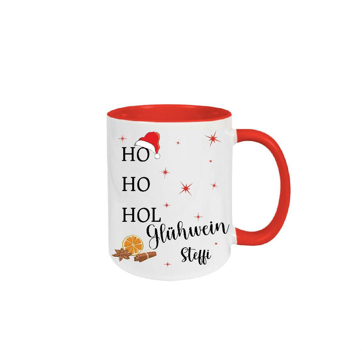 Weihnachtstasse personalisiert Ho Ho Hol Glühwein Spruch lustig witzig– CreativMade