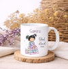 Personalisierte Einschulungstasse Mädchen mit Büchern Schulkind Tasse mit Name - CreativMade