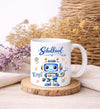 Schulkind Tasse personalisiert Roboter Jungen Einschulungstasse mit Namen Geschenk Einschulung Erstklässler - CreativMade