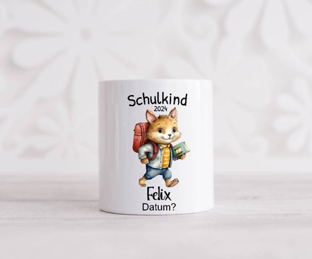 Spardose Schulkind personalisiert mit Name Junge Keramik Geldgeschenk Sparbüchse - CreativMade 