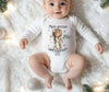 Mein erstes Weihnachten Baby-Body Engel – personalisiert Weihnachtsoutfit aus Baumwolle (0–18 Monate) Strampler - CreativMade 