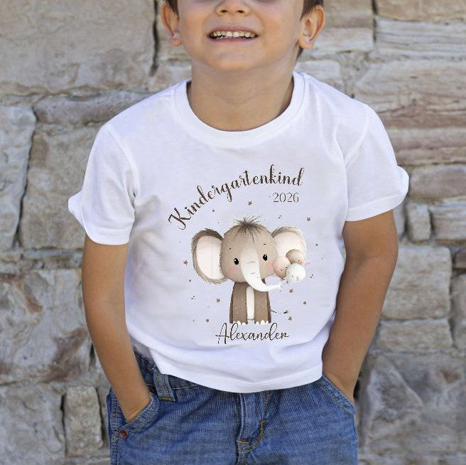 Kindergartenkind T-Shirt personalisiert mit Namen Tiere – Kita Abschluss & Vorschulkind Geschenk - CreativMade 