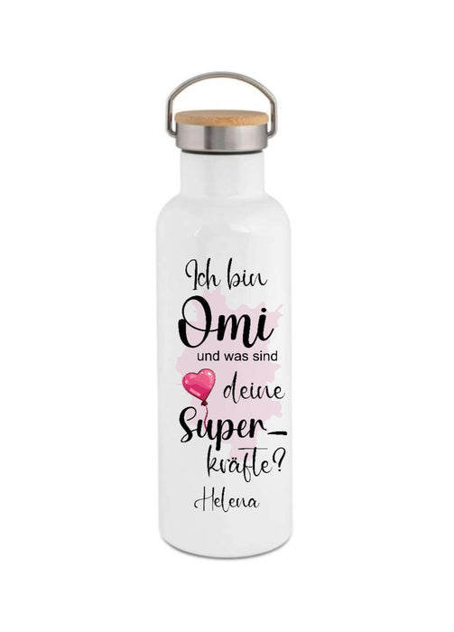 Personalisierte Thermosflasche aus Edelstahl – das perfekte Geschenk für Mama & Oma. Auslaufsicher, doppelwandig & mit Namen bedruckt. - CreativMade