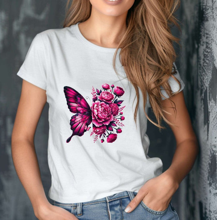 Bügelbild Schmetterling Erwachsene Aufbügelmotiv Textilaufbügler für Kleidung & Stoffe DIY Transferbild & Geschenkidee Damen - CreativMade