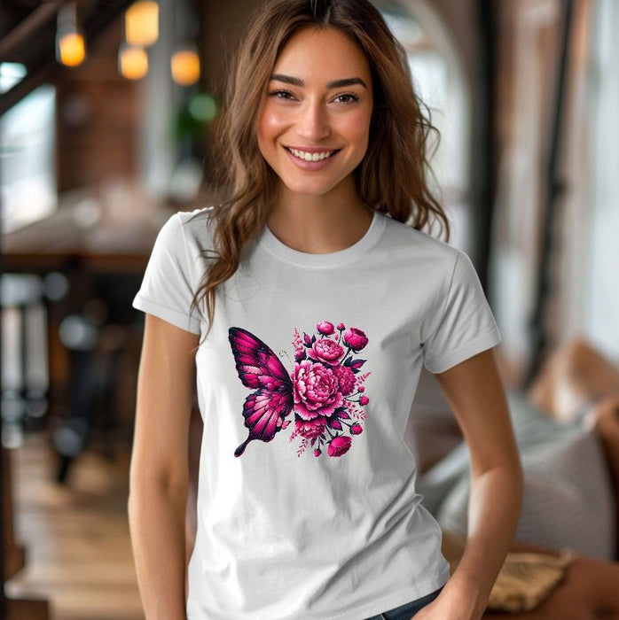 Bügelbild Schmetterling Erwachsene Aufbügelmotiv Textilaufbügler für Kleidung & Stoffe DIY Transferbild & Geschenkidee Damen - CreativMade