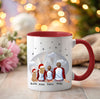 Tasse Personalisierte Weihnachtstasse Familie & Haustier – Keramik oder Emaille mit Namen Weihnachtsgeschenk - CreativMade 