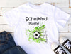 T-Shirt Schulkind Fußball mit Name Junge Einschulung personalisiert - CreativMade 
