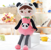 Kuscheltier Puppe Panda personalisiert mit Name Mädchen Kuscheltier Stoffpuppe Baby Geschenk - CreativMade 