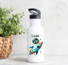 Personalisiertes Kinder Trinkflaschen- & Tassen-Set mit Namen Rakete – Edelstahl Trinkflasche 500 ml für Schule & Kindergarten - CreativMade