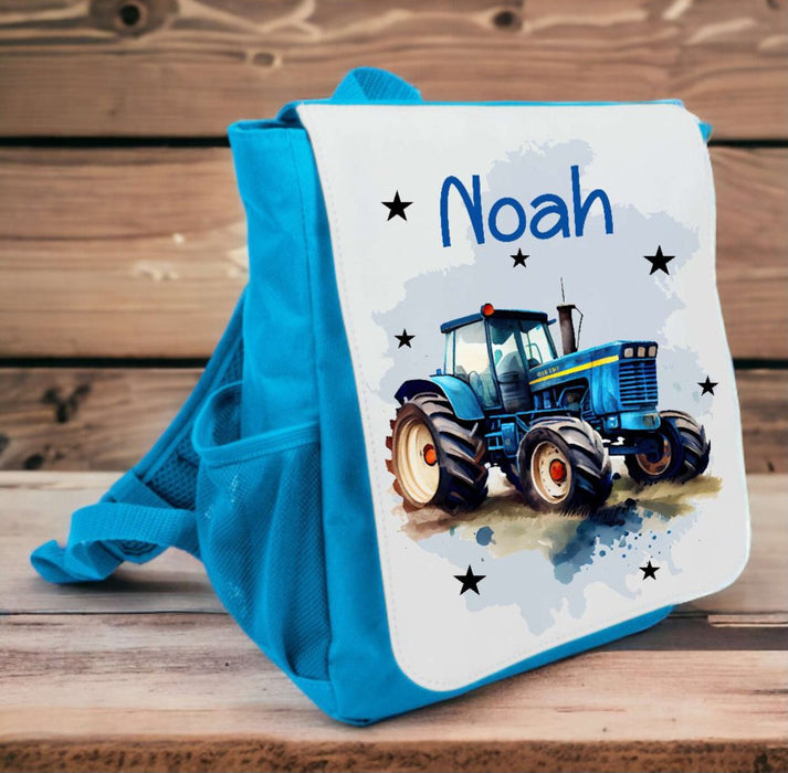 Kinderrucksack Traktor personalisiert mit Name Kindergarten Junge Kindergartentasche Kita