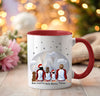 Tasse Personalisierte Weihnachtstasse Familie & Haustier – Keramik oder Emaille mit Namen Weihnachtsgeschenk - CreativMade 