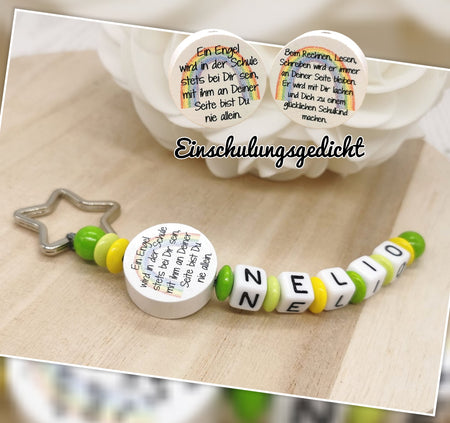 Schlüsselanhänger mit Name Junge Geschenk Einschulung Gedicht - CreativMade 