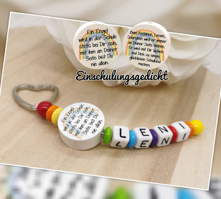 Schlüsselanhänger mit Name Junge Geschenk Einschulung Gedicht - CreativMade 