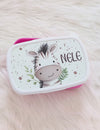 Personalisierte Brotdose mit Namen Kinder | Tiermotive Zebra | Kindergarten| Schule - CreativMade