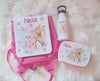 Brotdose Trinkflasche und Rucksack personalisiert Pferd Kinder Set Edelstahl Flasche Kita Set Kindergarten Kinderrucksack Mädchen - CreativMade