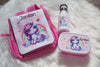 Brotdose Trinkflasche und Rucksack personalisiert Einhorn Kinder Set Edelstahl Flasche Kita Set Kindergarten Kinderrucksack Mädchen - CreativMade