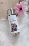 Thermoskanne personalisiert mit Namen Teddybär Edelstahl Isolierflasche Thermoflasche Geschenkidee - CreativMade