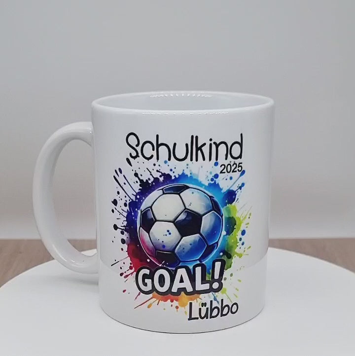 Personalisierte Tasse Einschulung Schulkind Fußball Jungen Geschenkidee Schulanfang Schultüte - CreativMade