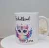 Schulkind Tasse personalisiert Mädchen Eule Einschulungstasse mit Namen Geschenk Einschulung Erstklässler - CreativMade