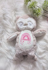 Personalisierte Kuscheltier-Eule mit Namen – bedruckt & individuell – Geschenk zur Geburt, Taufe oder Geburtstag – Babygeschenk mit Herz - CreativMade