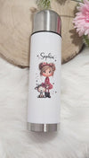 Thermoskanne personalisiert mit Namen Mädchen Edelstahl Isolierflasche Thermoflasche Geschenkidee - CreativMade