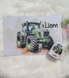 Kinder Tischset personalisiert mit Namen Traktor - abwischbar und rutschfest Platzdeckchen Platzset Tischunterlage - personalisierte Tasse Emaille & Keramik - CreativMade