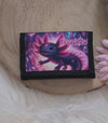 Kinder Geldbeutel personalisiert Axolotl – Geldbörse mit Namen Klettverschluss oder Reißverschluss Porte­mon­naie - CreativMade
