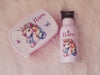 Set Brotdose und Trinkflasche personalisiert mit Namen Einhorn Edelstahl 500ml Lunchbox Mädchen - CreativMade