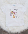 Kindergartenkind T-Shirt mit Name Giraffe personalisiert Kita Kind Mädchen Kindergarten Start Outfit - CreativMade