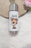Thermoskanne personalisiert mit Namen Reh oder Pferd Edelstahl Isolierflasche Thermoflasche Geschenkidee - CreativMade