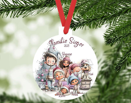 Personalisierter Christbaumschmuck mit Namen – Geschenk für Familie & Freundin Ornament Weihnachten - CreativMade