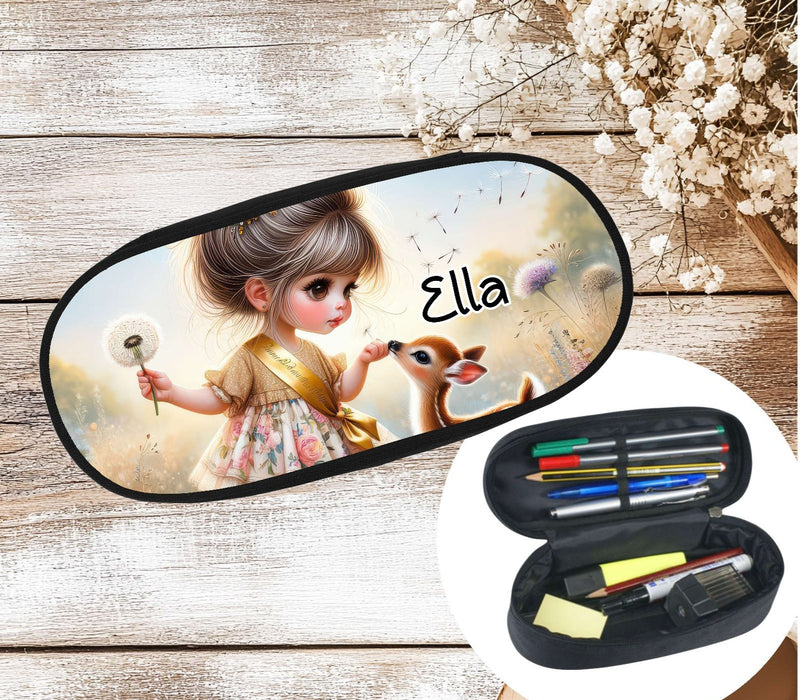 Personalisiertes Federmäppchen Fee & Reh Stifte-Etui Federmappe Federtasche Erwachsene & Kinder - CreativMade