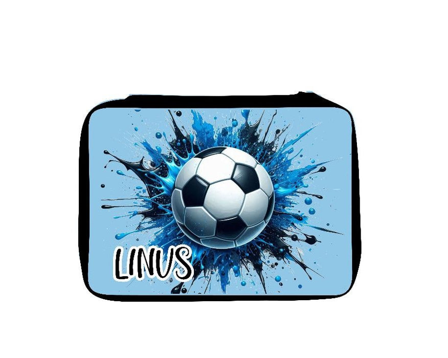 Personalisiertes Federmäppchen mit Name Fußball blau Jungen Geschenk Einschulung Federmappe Federpenal | CreativMade .
