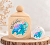 Milchzahndose Schildkröte Holz mit Motivscheibe | DIY & Kreativbedarf 6 x 4cm Zahndose | CreativMade .
