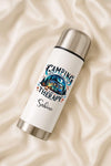 Thermoskanne personalisiert mit Namen Camping Edelstahl Isolierflasche Thermoflasche Erwachsene Geschenkidee - CreativMade 