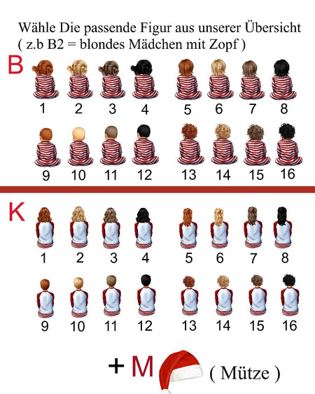 Tasse Personalisierte Weihnachtstasse Familie & Haustier – Keramik oder Emaille mit Namen Weihnachtsgeschenk - CreativMade 