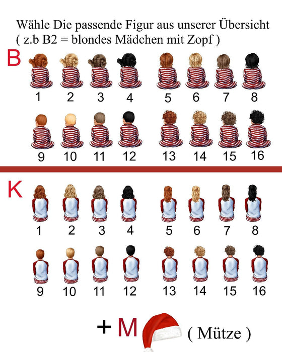 Tasse Personalisierte Weihnachtstasse Familie & Haustier – Keramik oder Emaille mit Namen Weihnachtsgeschenk - CreativMade 