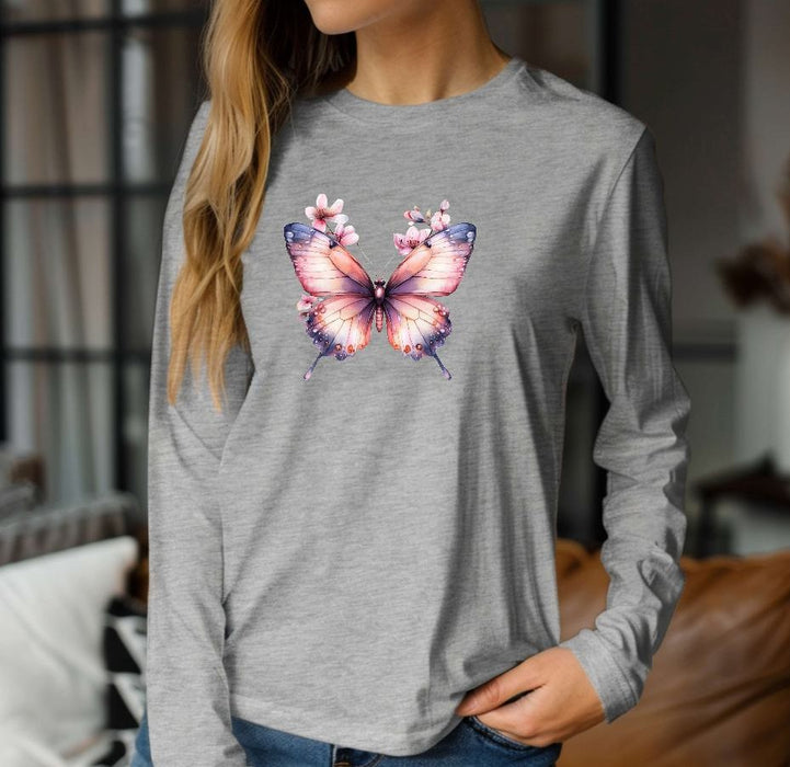 Bügelbild Schmetterling Erwachsene Aufbügelmotiv Textilaufbügel für Kleidung & Stoffe DIY Transferbild & Geschenkidee Damen - CreativMade